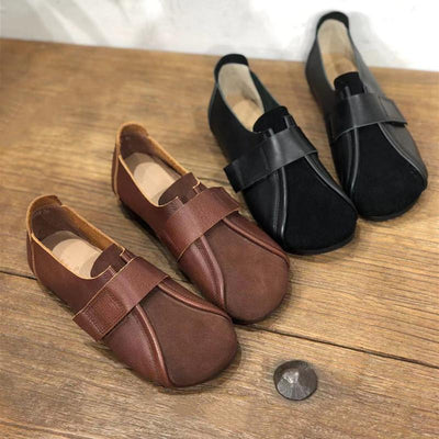 Women Retro Leather Velcro Casual Shoes July 2021 New-Arrival 