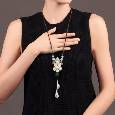 Women Retro Ornament Chain Simple Pendant Accessories Necklace ACCESSORIES 