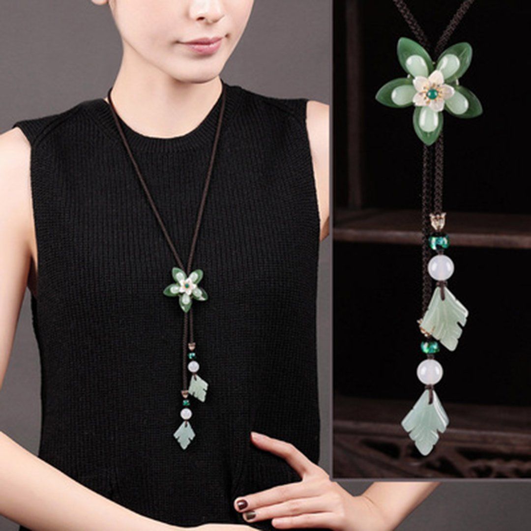 Women Retro Ornament Chain Simple Pendant Accessories Necklace ACCESSORIES C 