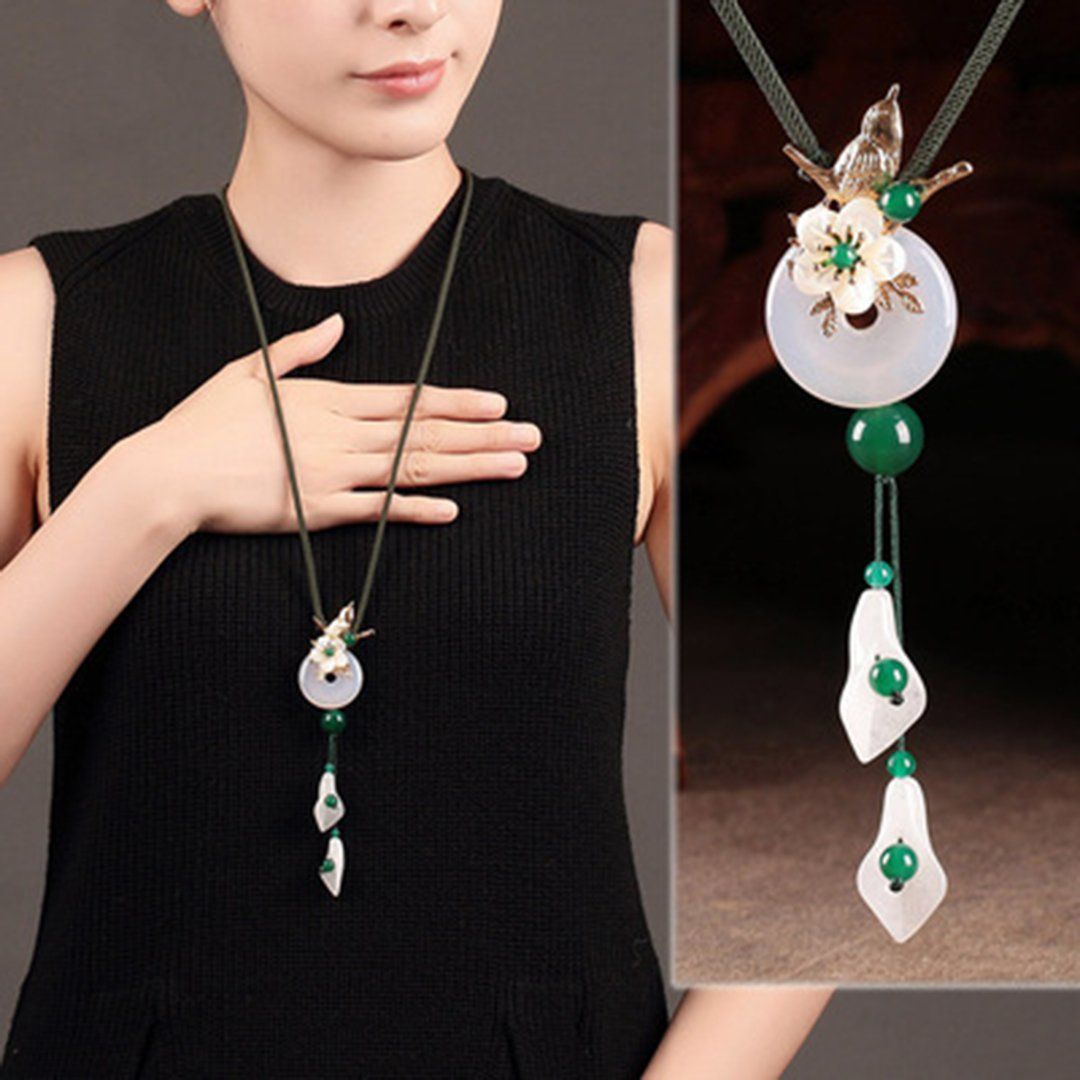 Women Retro Ornament Chain Simple Pendant Accessories Necklace ACCESSORIES F 