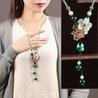Women Retro Ornament Chain Simple Pendant Accessories Necklace ACCESSORIES H 