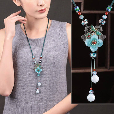 Women Retro Ornament Chain Simple Pendant Accessories Necklace ACCESSORIES J 