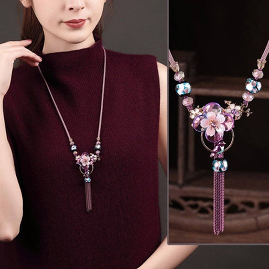 Women Retro Ornament Chain Simple Pendant Accessories Necklace ACCESSORIES K 