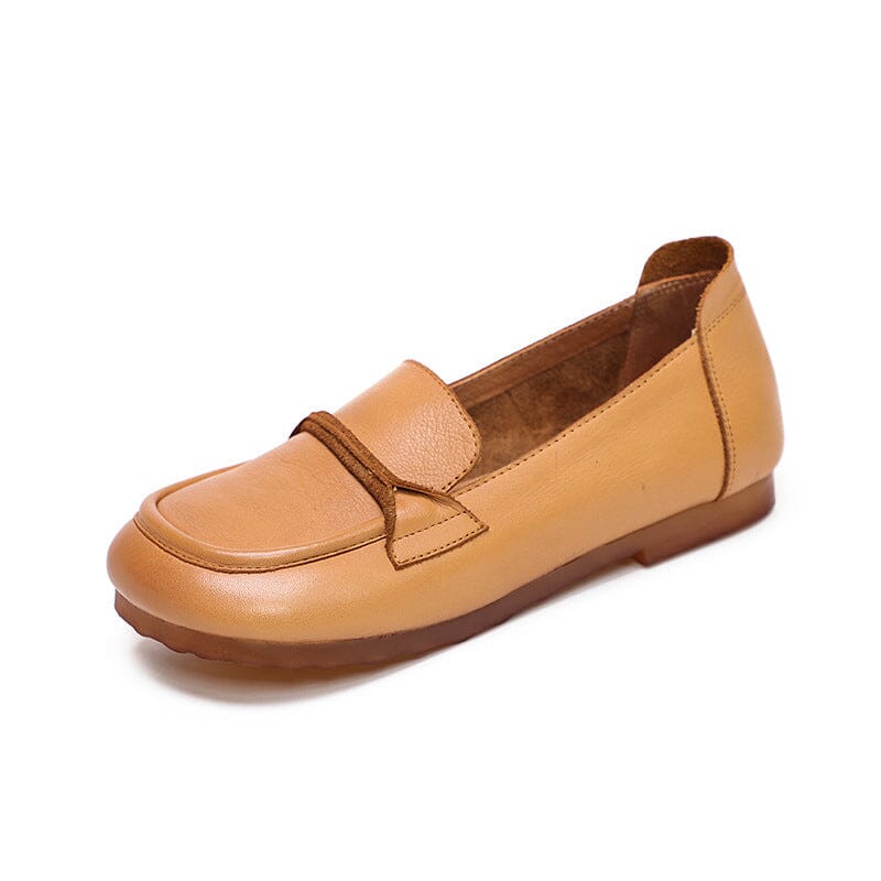Women Retro Soft Leather Casual Flat Loafers