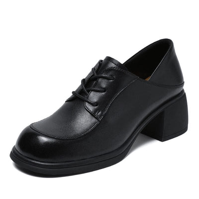Women Retro Spring Leather Wedge Casual Shoes Dec 2022 New Arrival 