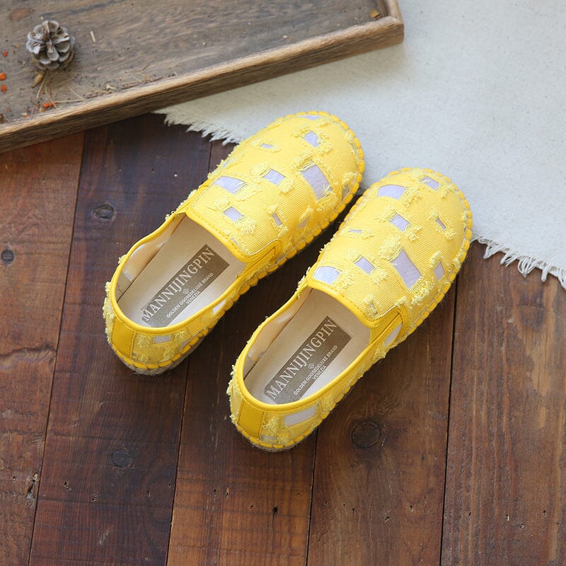 Women Retro Summer Breathable Flat Casual Shoes