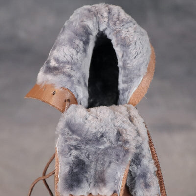 Women Retro Winter Solid Woolen Boots