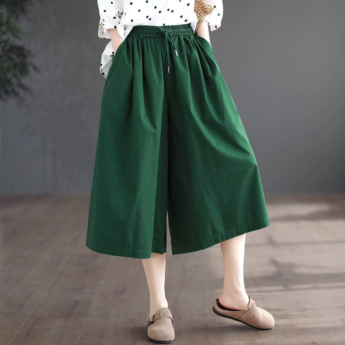Women Simmer Loose Casual Solid Wide Leg Pants May 2023 New Arrival 