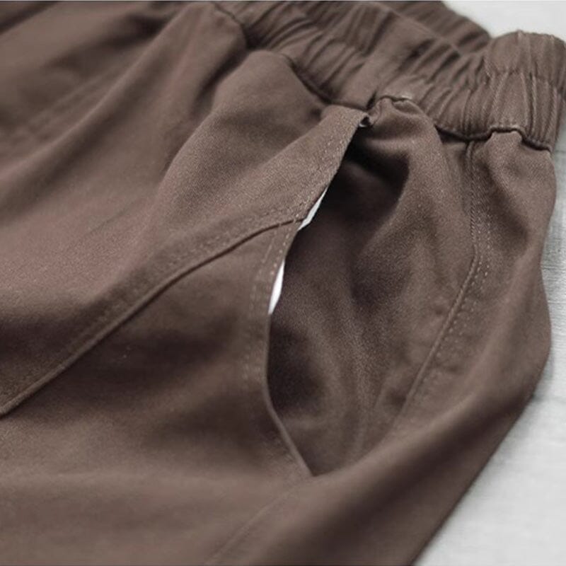 Women Solid Patchwork Cotton Casual Harem Pants