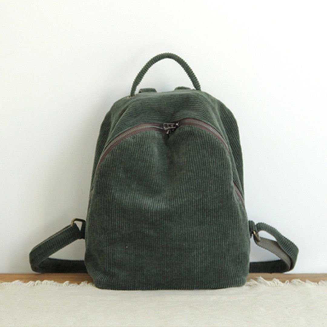 Women Solid Simple Canvas Bag Backpack – Babakud