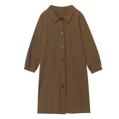 Women Solid Stylish Casual Autumn Overcoat Sep 2023 New Arrival 