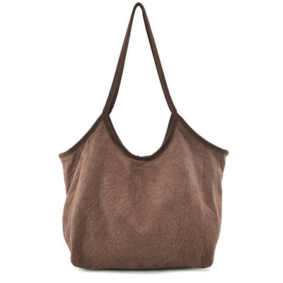 Women Solid Suede Retro Shoulder Bag Casual Bag ACCESSORIES 