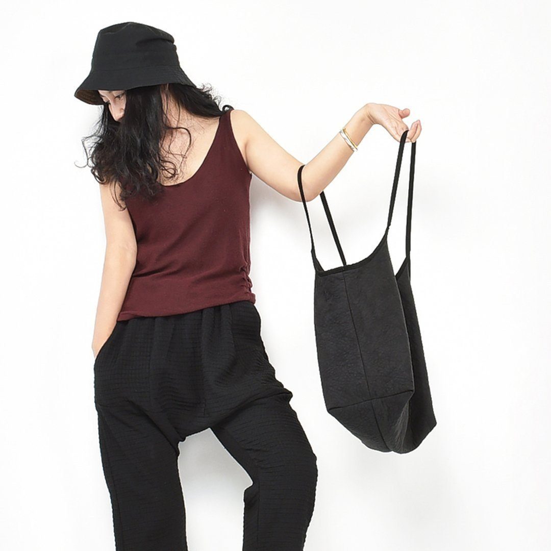 Women Solid Suede Retro Shoulder Bag Casual Bag ACCESSORIES One Size Black 