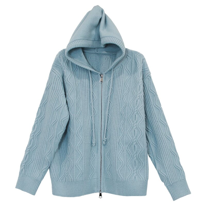 Women Spring Casual Fashion Knitted Hoodie Jan 2023 New Arrival 