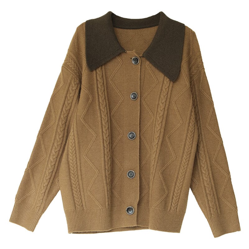 Women Spring Casual Knitted Patchwork Cardigan Feb 2023 New Arrival 