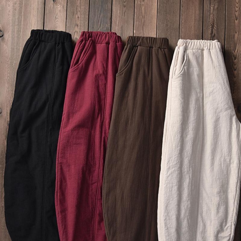 Women Spring Cotton Linen Harem Pants 2019 April New 