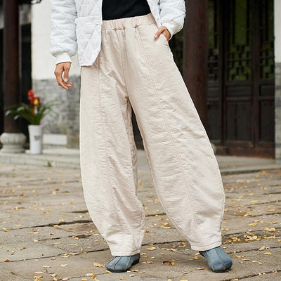 Women Spring Cotton Linen Harem Pants