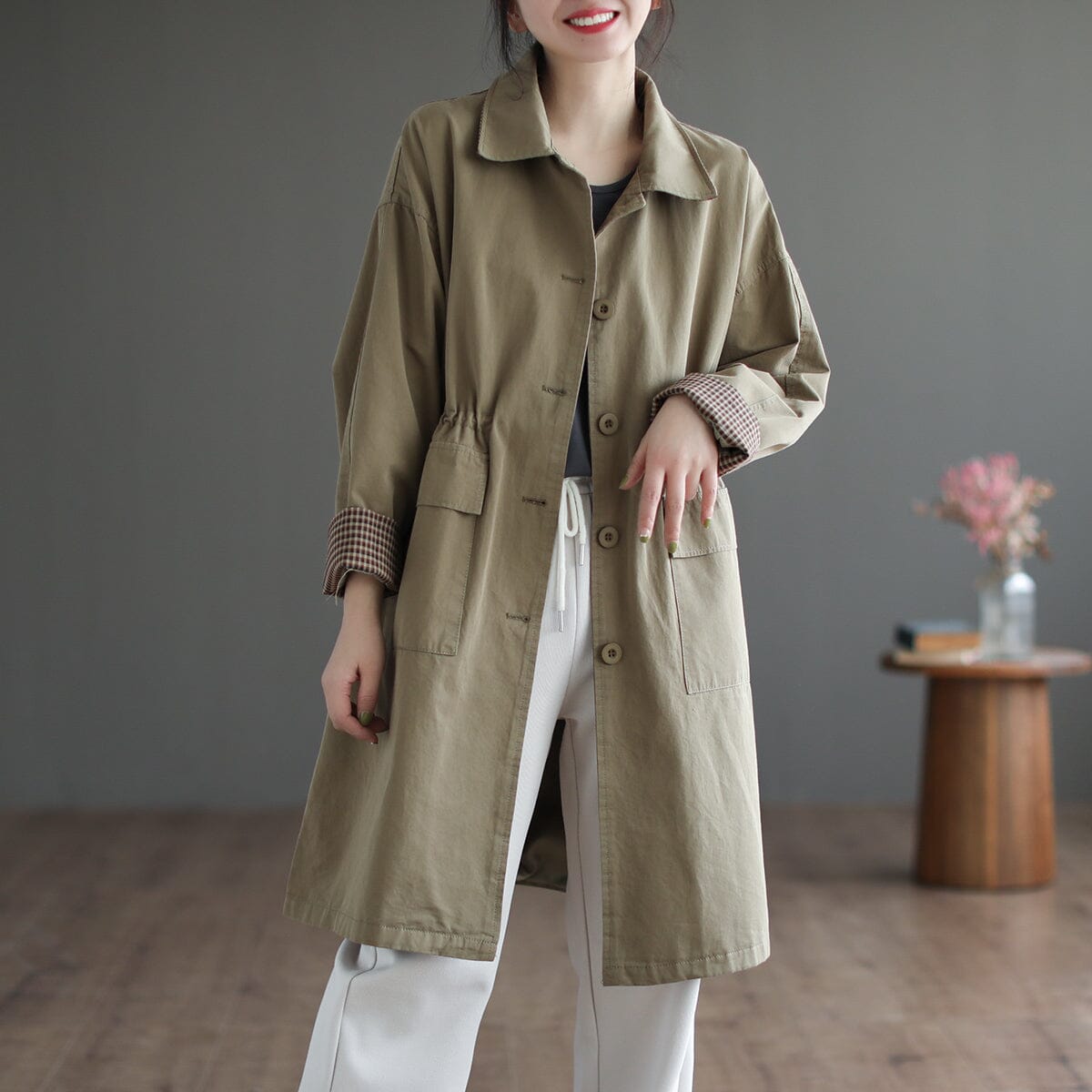 Women Spring Loose Casual Overlength Jacket Feb 2023 New Arrival 
