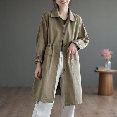 Women Spring Loose Casual Overlength Jacket