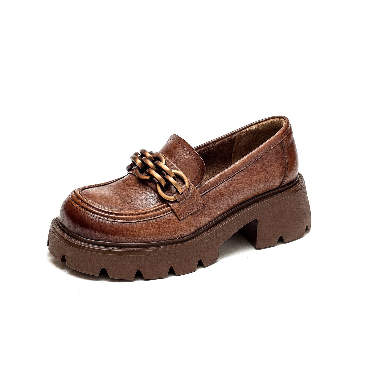 Women Spring Retro Leather Casual Loafers – Babakud