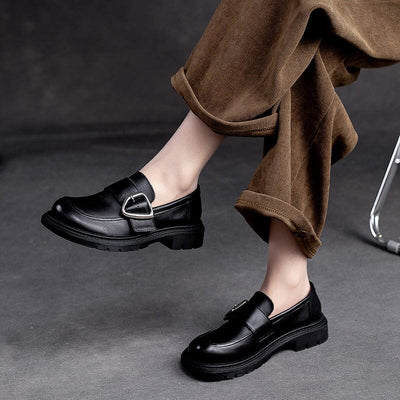 Women Spring Retro Leather Casual Shoes Dec 2022 New Arrival 