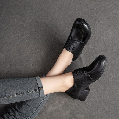 Women Spring Retro Soft Leather Casual Shoes Feb 2023 New Arrival 