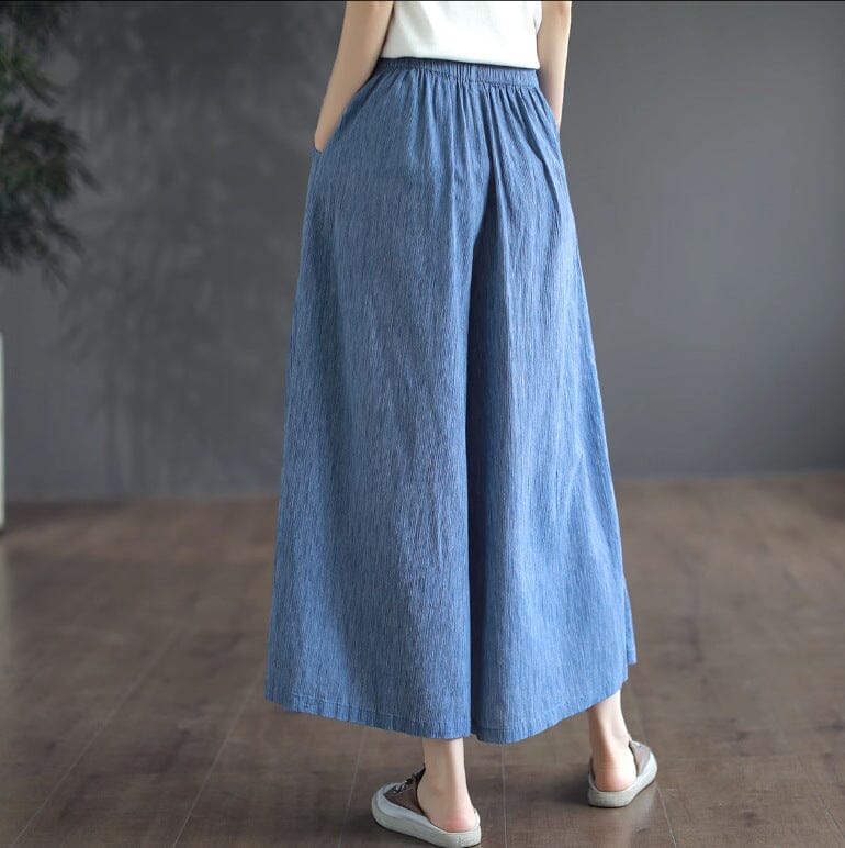 Women Spring Summer Cotton Solid Wide Leg Pants – Babakud