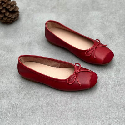 Women Spring Summer Leather Flats Casual Shoes May 2023 New Arrival 