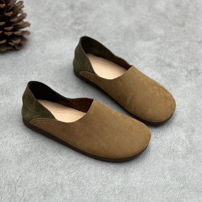 Women Spring Summer Retro Leather Soft Casual Shoes Jul 2022 New Arrival 