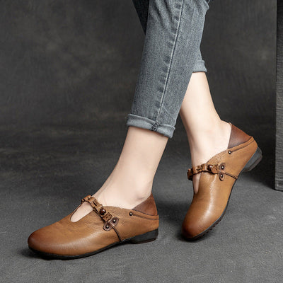 Women Spring Summer Soft Leather Casual Loafers