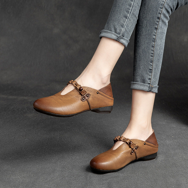 Women Spring Summer Soft Leather Casual Loafers