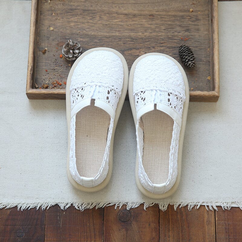 Women Summer Breathable Canvas Flat Casual Shoes