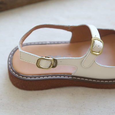 Women Summer Casual Leather Buckle Sandals
