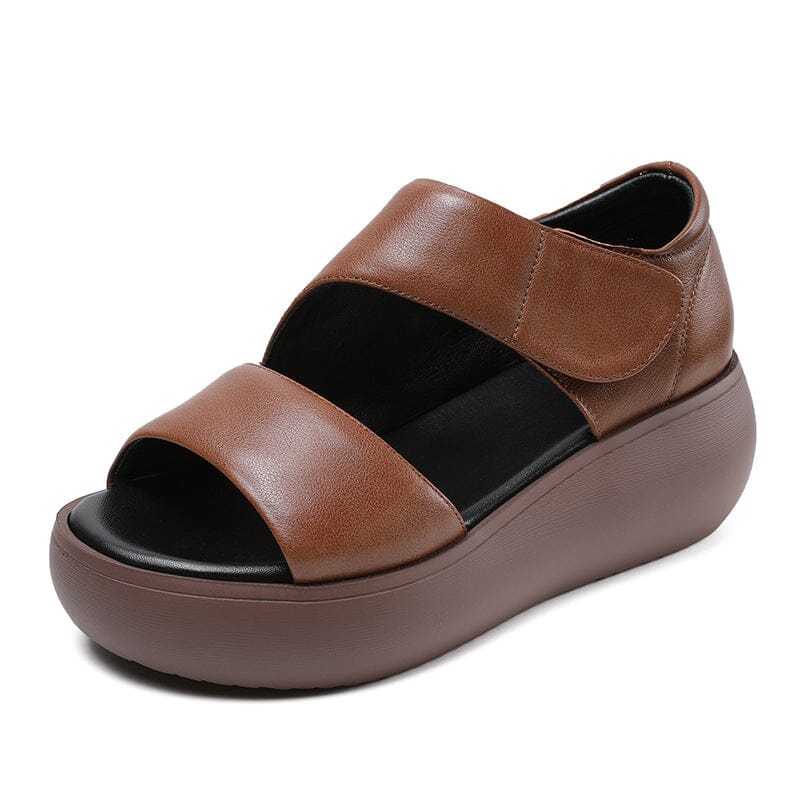 Women Summer Casual Leather Platform Sandals