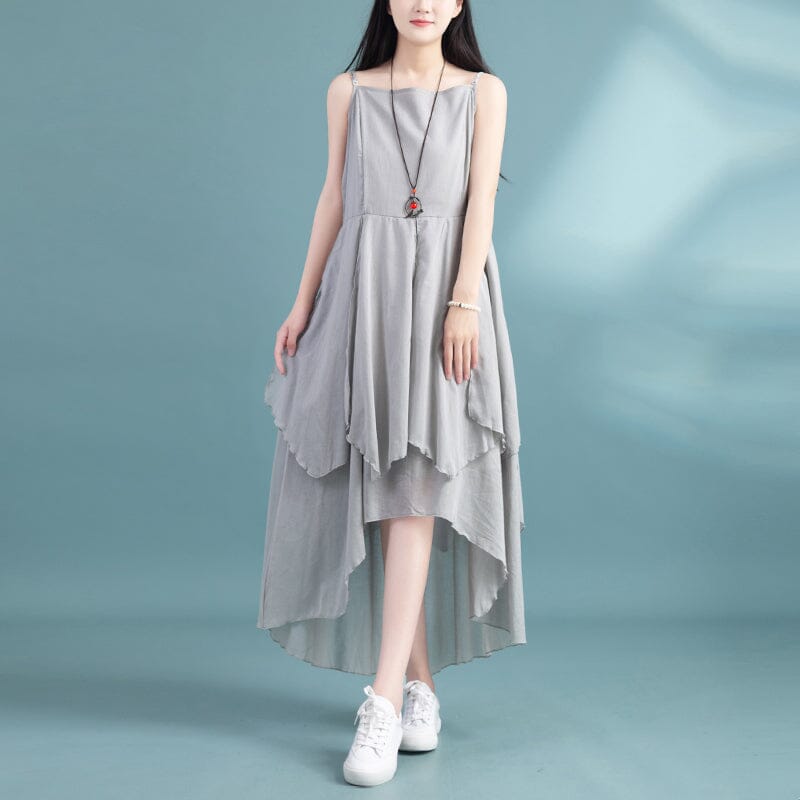 Women Summer Casual Sleeveless Cotton Dress May 2023 New Arrival 