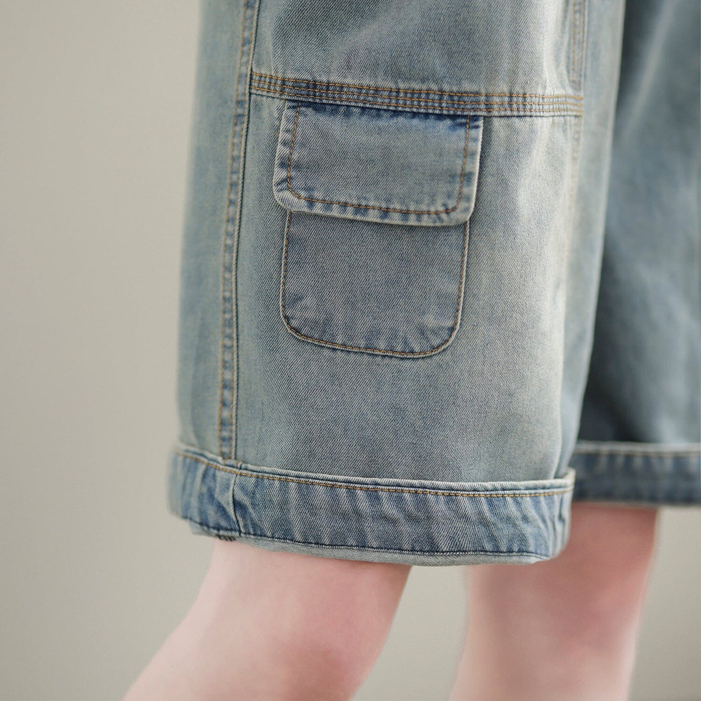 Women Summer Casual Solid Denim Shorts
