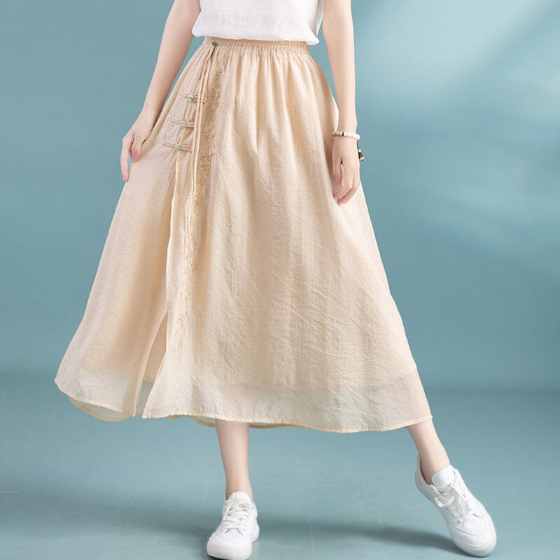 Women Summer Loose Casual A-Line Skirt