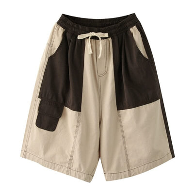 Women Summer Loose Patchwork Cotton Shorts Aug 2023 New Arrival 