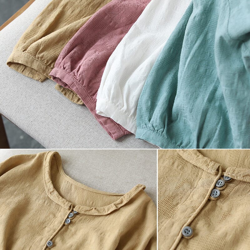 Women Summer Retro Figured Casual T-Shirt May 2023 New Arrival 