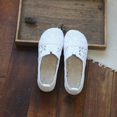 Women Summer Soft Canvas Flat Casual Shoes May 2023 New Arrival 35 White 