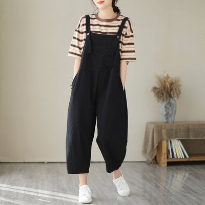 Women Summer Solid Loose Casual Jumpsuit Apr 2023 New Arrival 