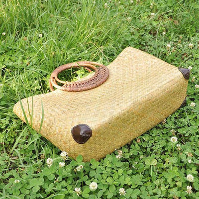 Women Weave Straw Handwoven Summer Beach Bag