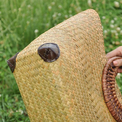 Women Weave Straw Handwoven Summer Beach Bag ACCESSORIES 