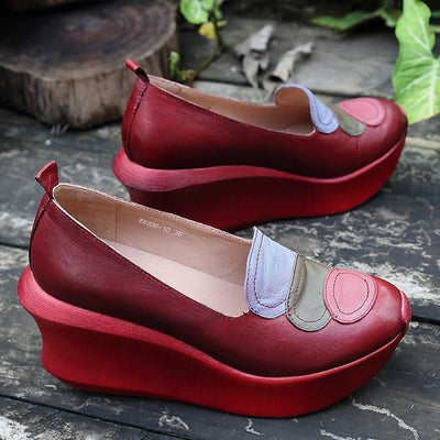 Women Wedge Sewing Paneled Casual Soft Shoes 2019 May New 