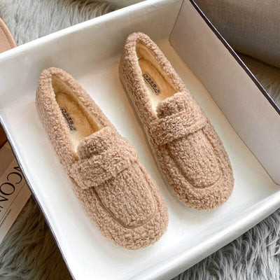 Women Winter Casual Suede Flat Loafers Nov 2022 New Arrival 33 Brown 