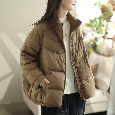 Women Winter Fashion Casual Down Coat Oct 2023 New Arrival S Coffee 