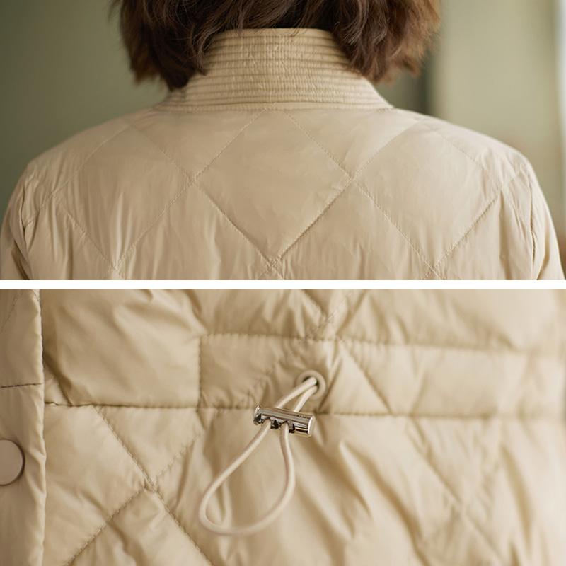 Women Winter Loose V-neck Single Breasted Cotton Coat