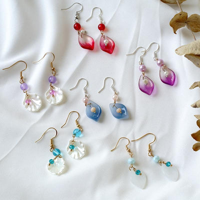 Women's Vintage Glass and Pearl Earrings