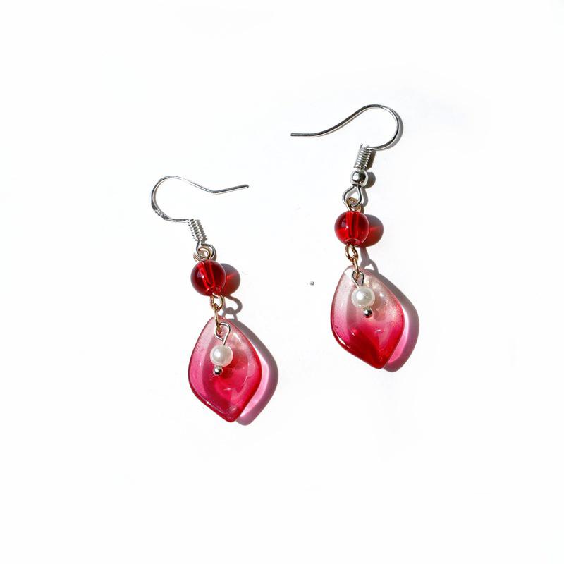 Women's Vintage Glass and Pearl Earrings ACCESSORIES 