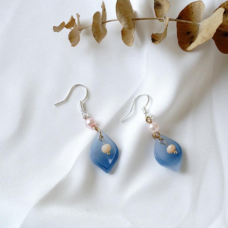 Women's Vintage Glass and Pearl Earrings ACCESSORIES 